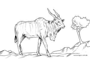 Malvorlage Elen Antilope