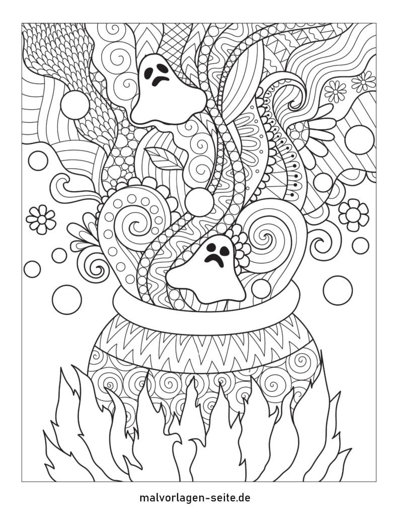 Ausmalbilder Halloween kostenlos drucken und ausmalen