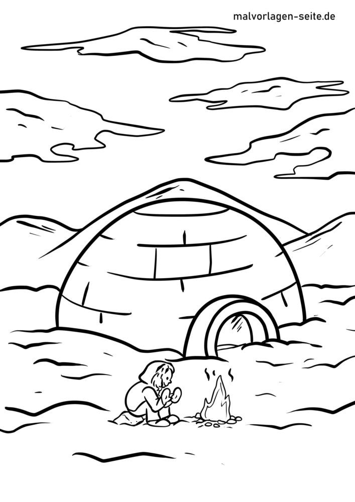 Malvorlage Iglu