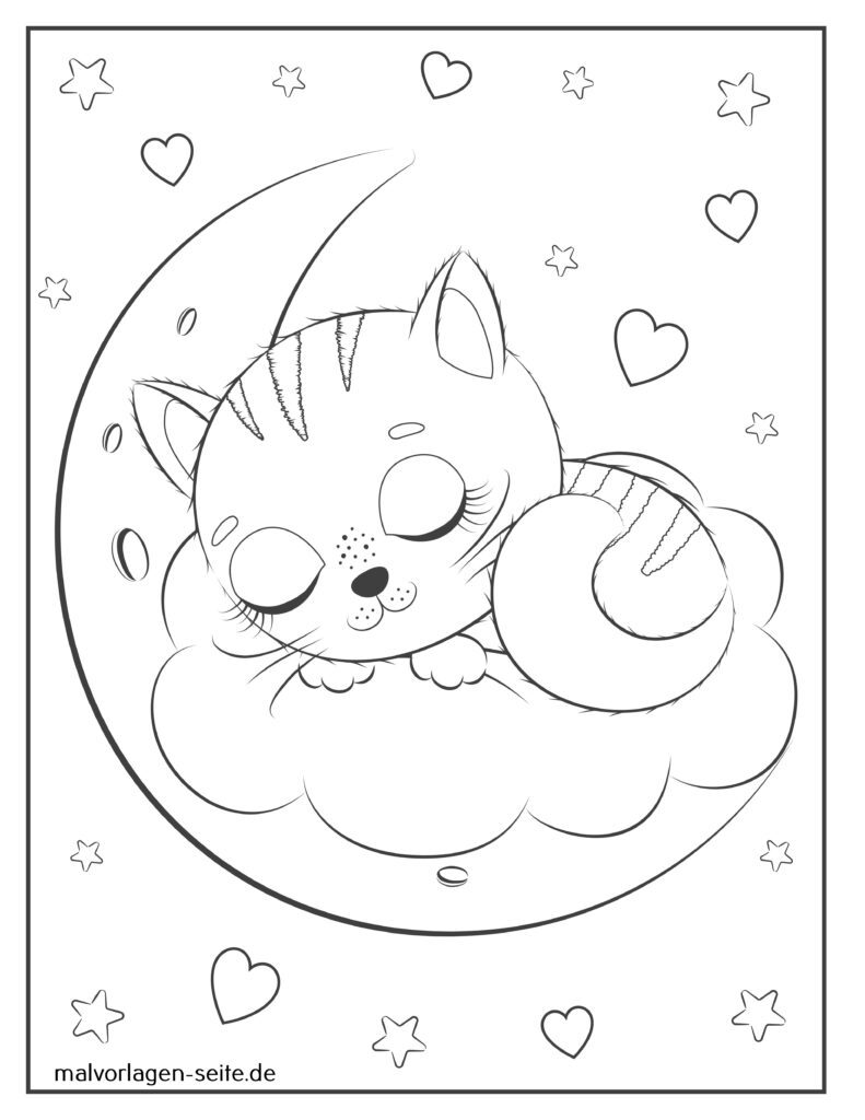 Ausmalbilder Katzen Für Kinder Kostenlos Drucken Und Ausmalen