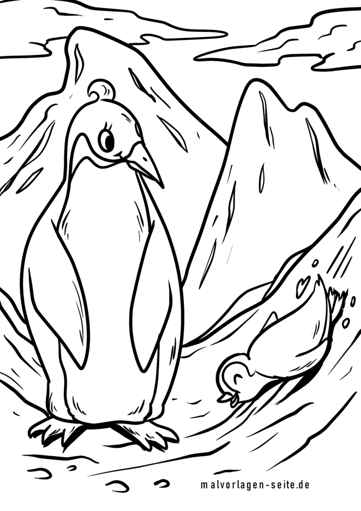  Ausmalbilder Pinguine kostenlos herunterladen und ausmalen 