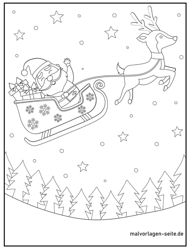 Ausmalbilder Weihnachten für kleine Kinder | Jetzt kostenlos herunterladen