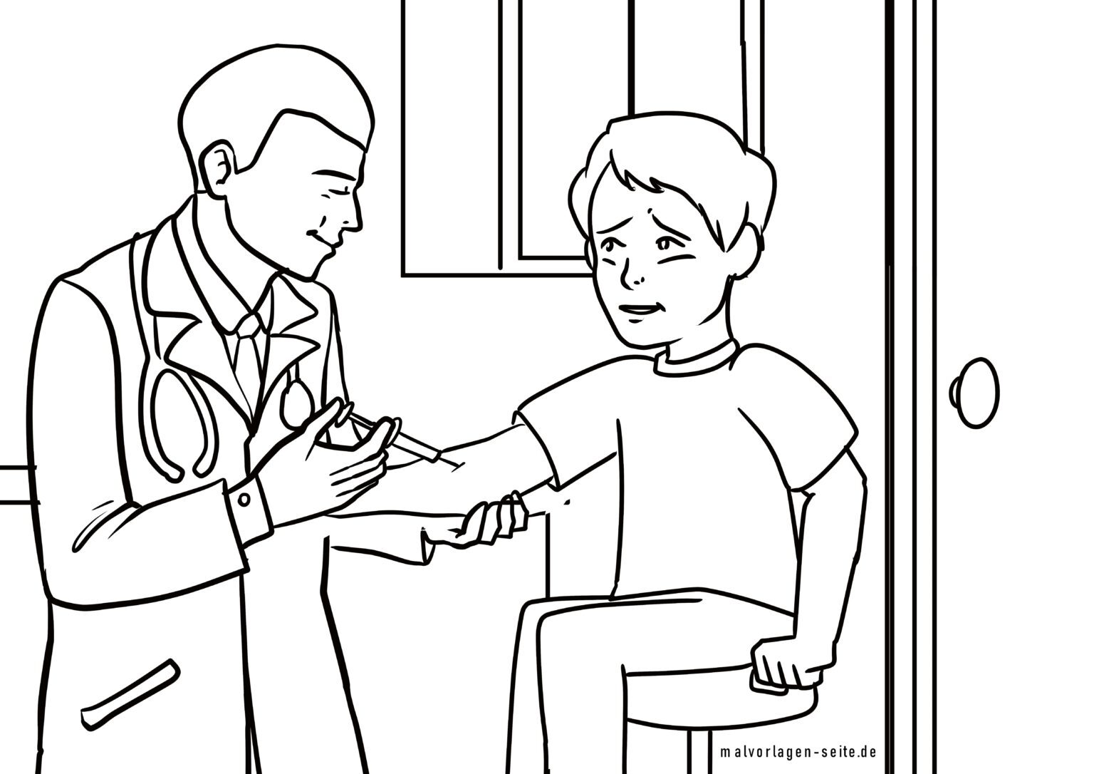 Malvorlage Impfung / Impfen Gesundheit Kostenlose