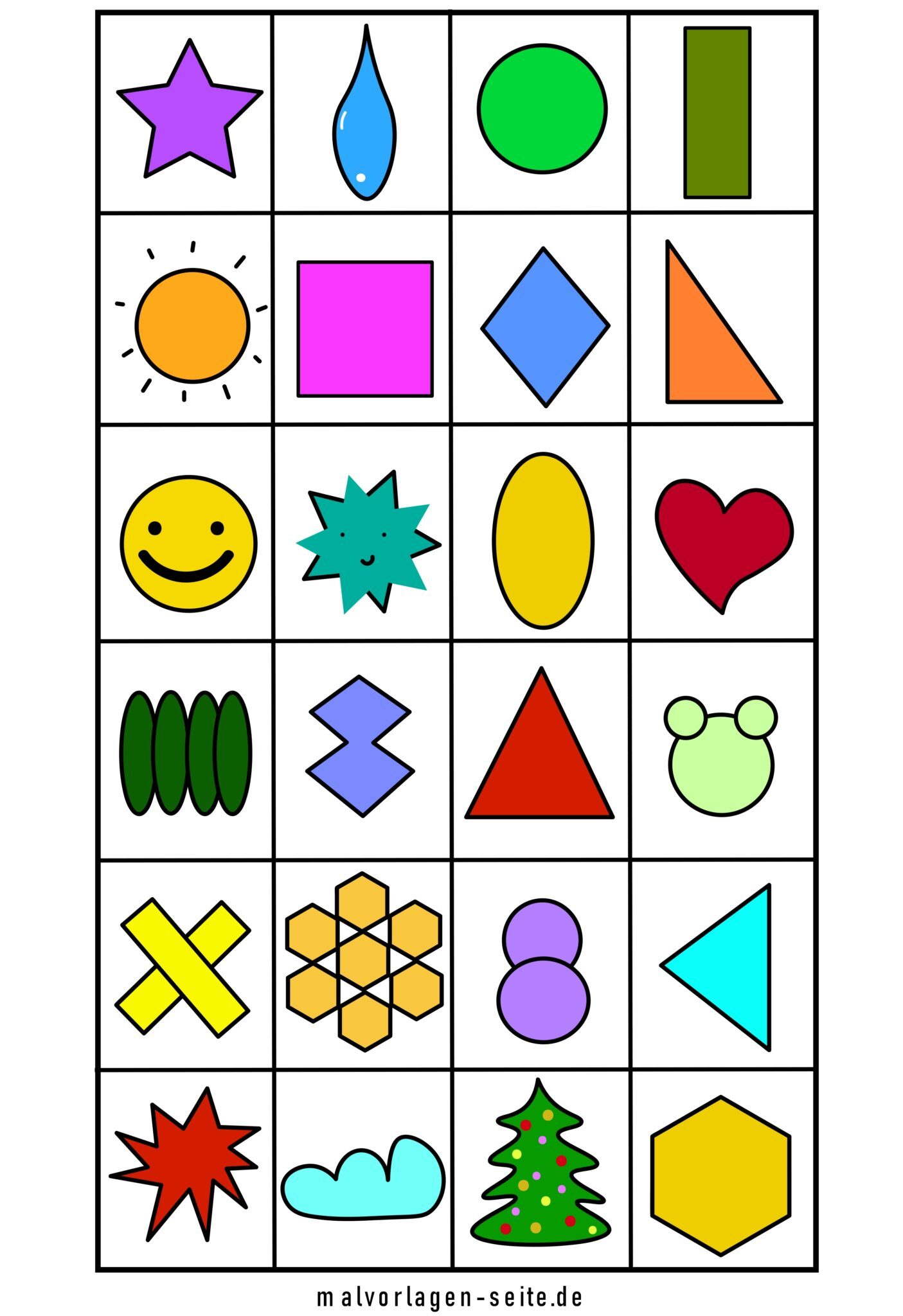  Ausmalbilder Geometrie und geometrische Formen kostenlos Motiv 