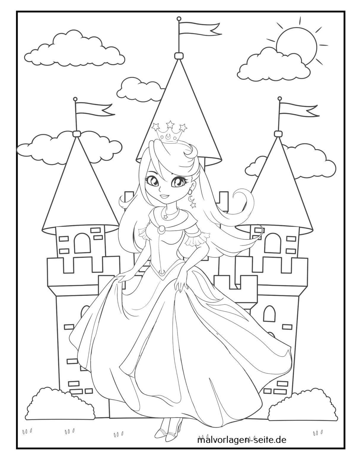 Malvorlage Prinzessin