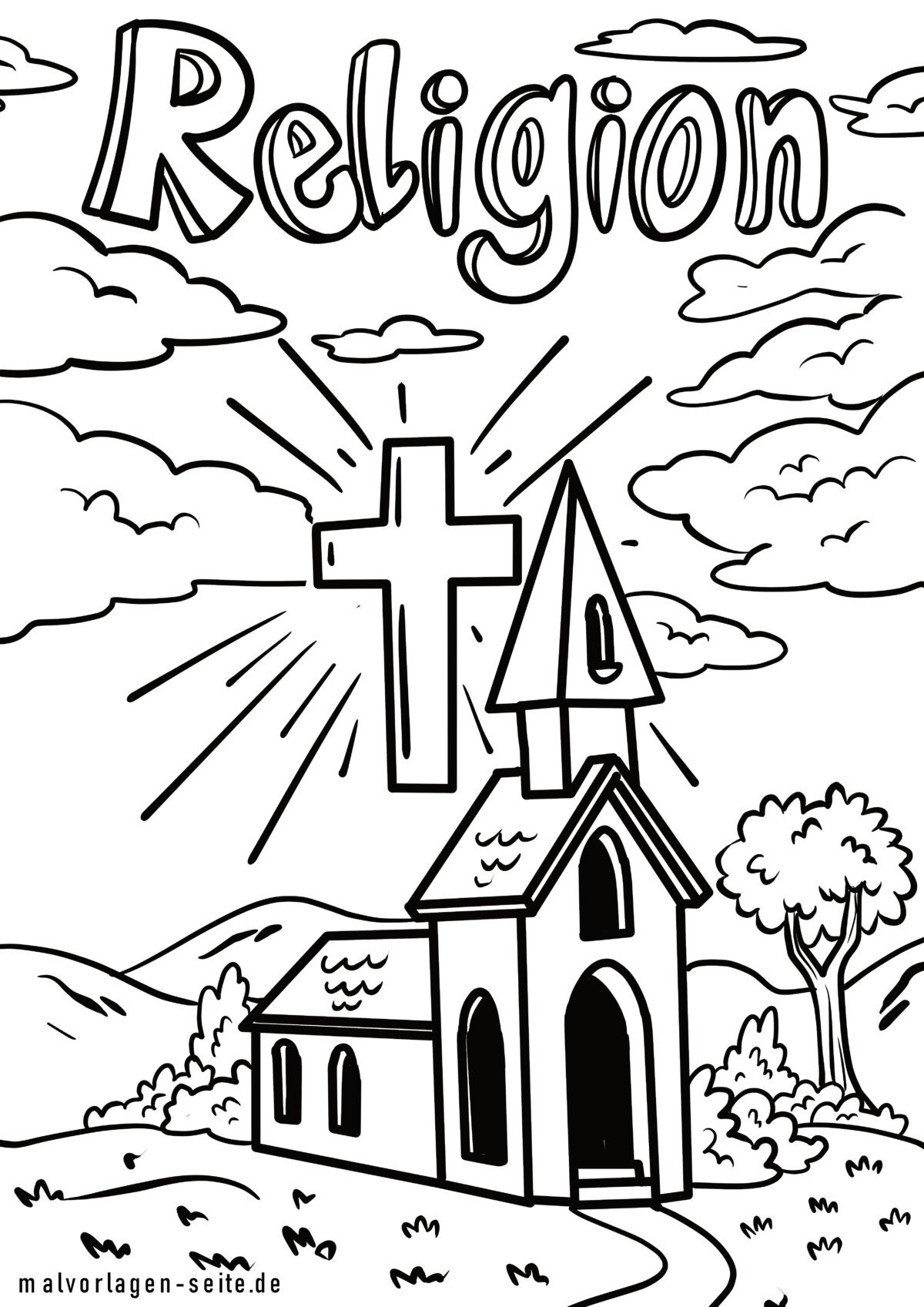 Malvorlage Religion