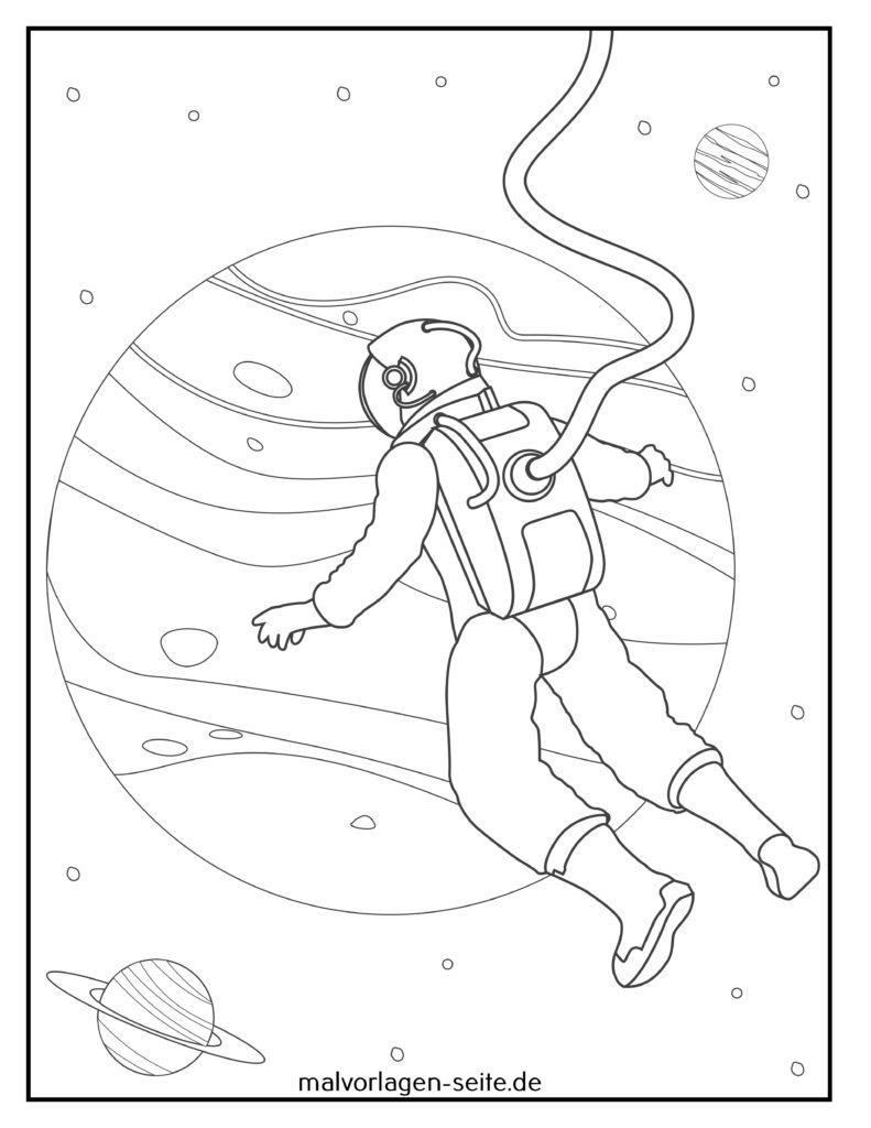 Ausmalbilder Raumfahrt und Astronauten kostenlos ausmalen