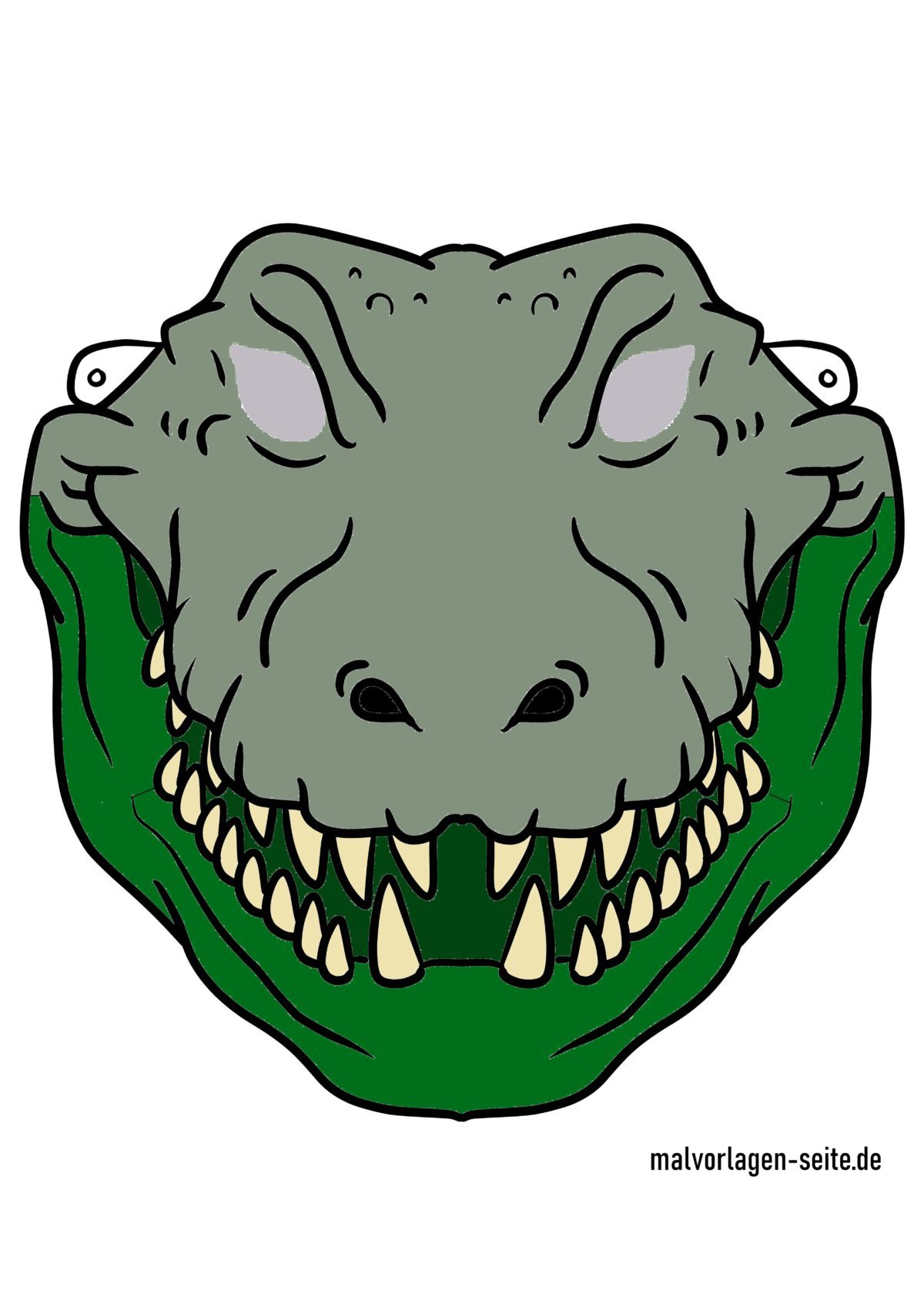 Maske Vorlage Krokodil Masken basteln Kostenlose