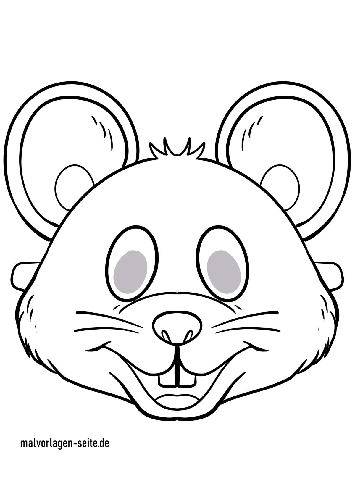 Maske Basteln - Maskenvorlage Maus