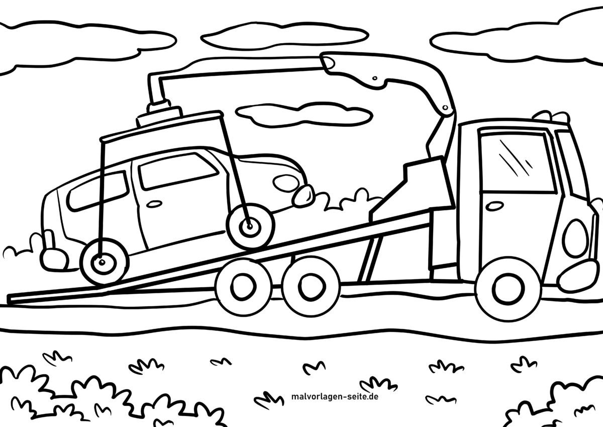 Malvorlage Abschleppwagen