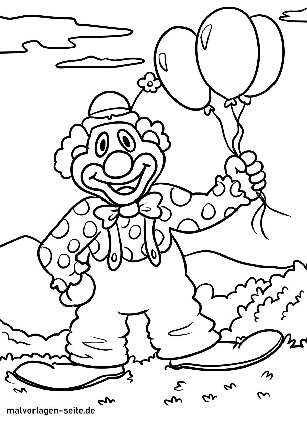 Malvorlage Clown