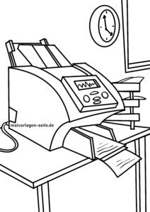 Malvorlage Drucker