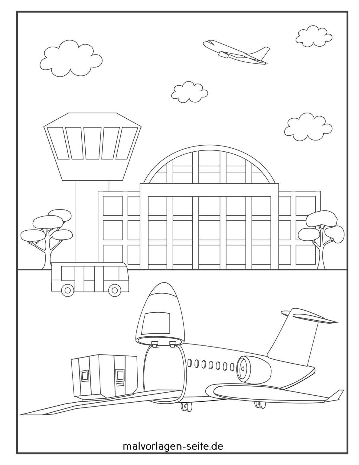 Malvorlage Flugzeug Kostenlose Ausmalbilder