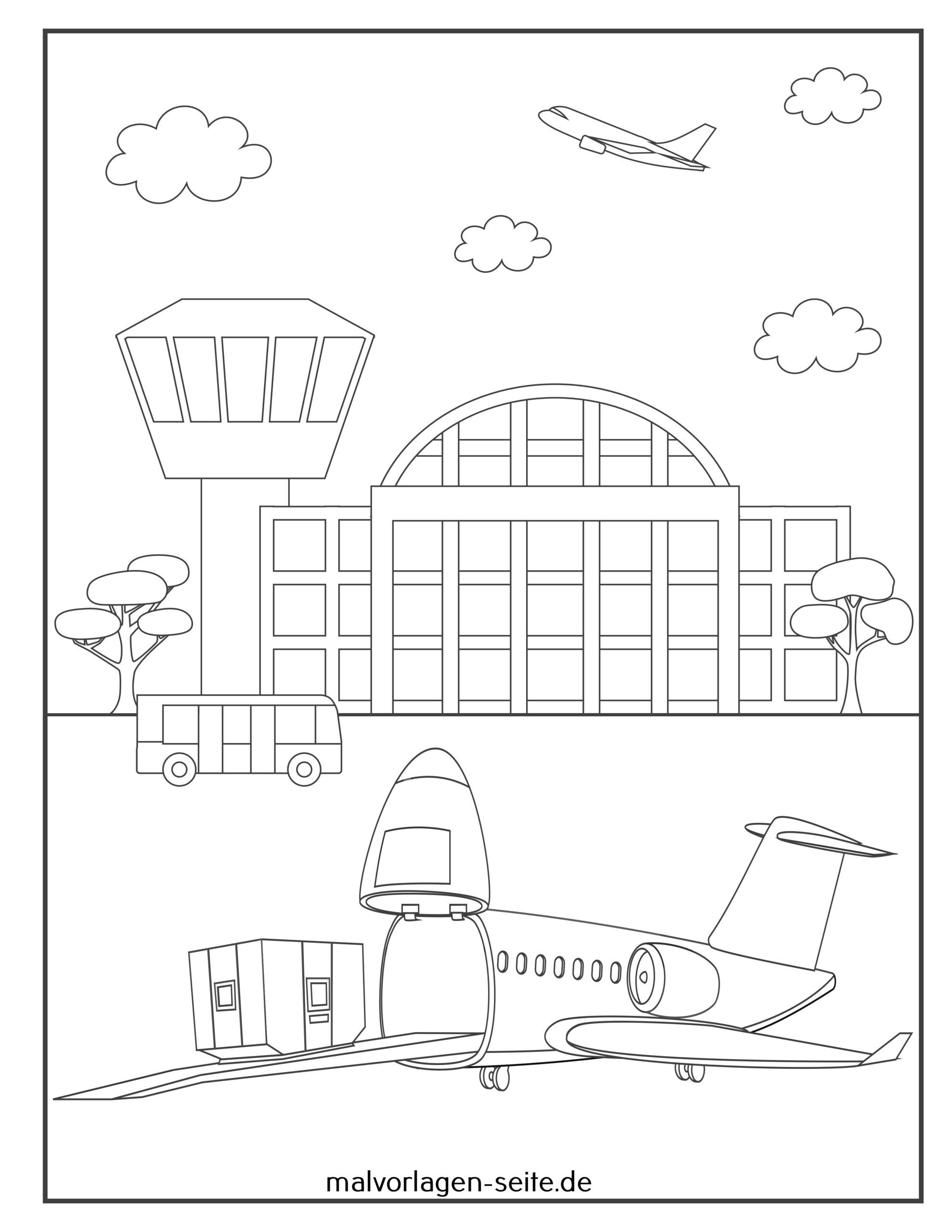 Ausmalbilder Flugzeuge Kostenlos Herunterladen Und Ausmalen