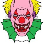Farbige Maske Grusel-Clown