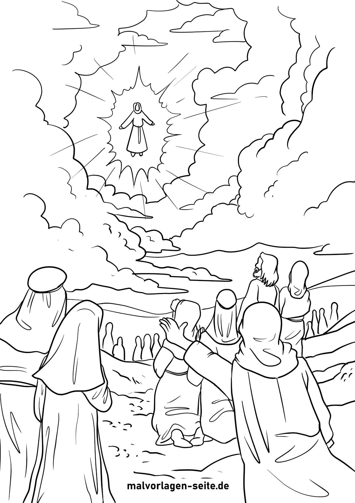 Malvorlage Christi Himmelfahrt