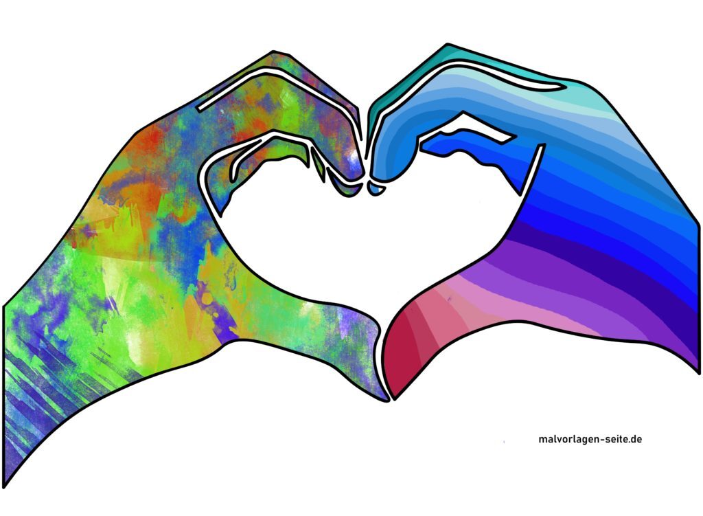 Hände formen ein Herz 