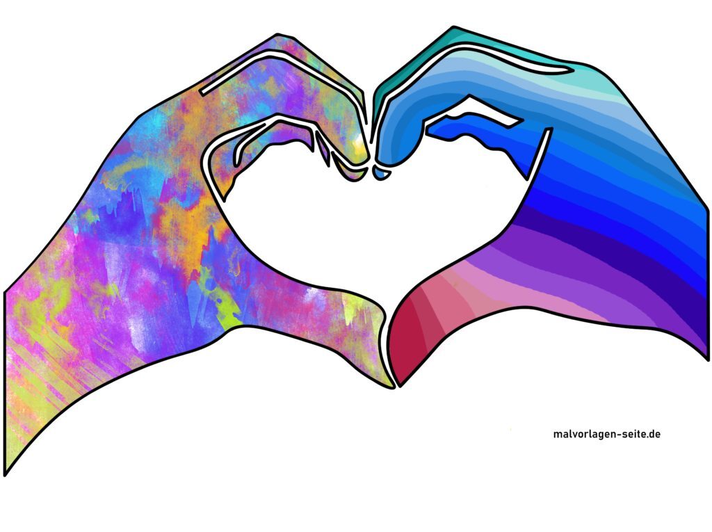 Hände formen ein Herz 