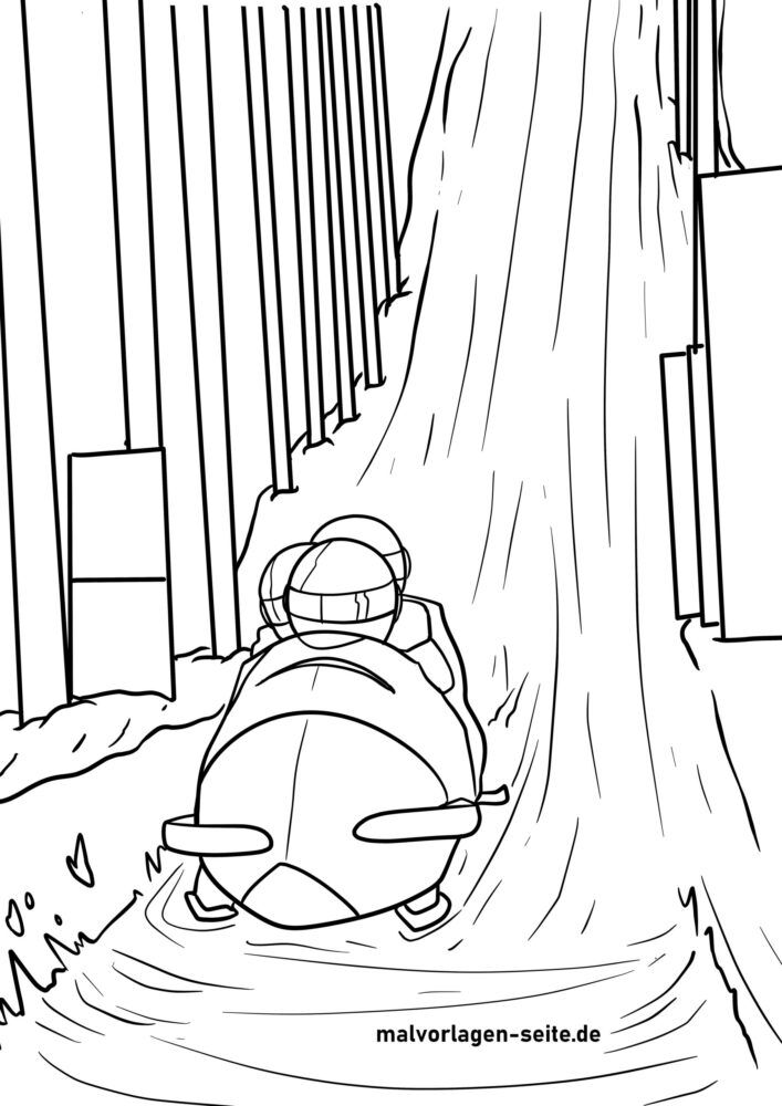 Malvorlage Bobfahren