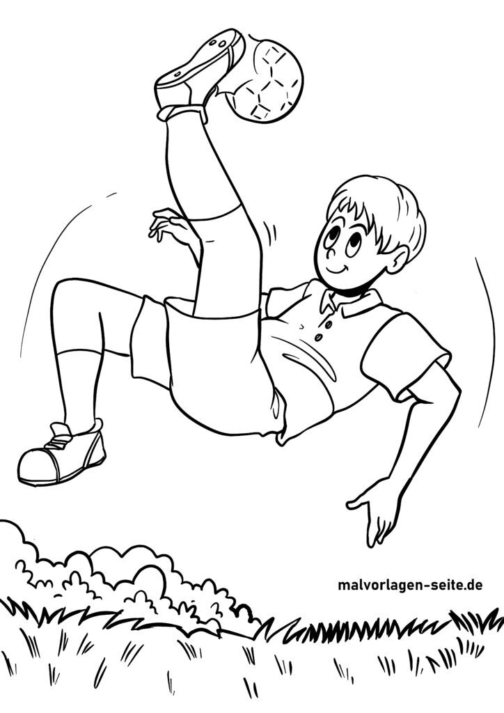  Malvorlage Fußball - Ausmalbild kostenlos herunterladen 