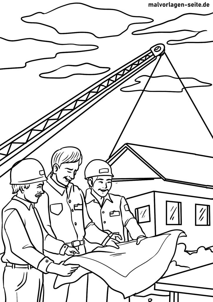 Malvorlage Ingenieur Berufe Baustelle Kostenlose Malvorlage Ingenieur Berufe Baustelle Kostenlose