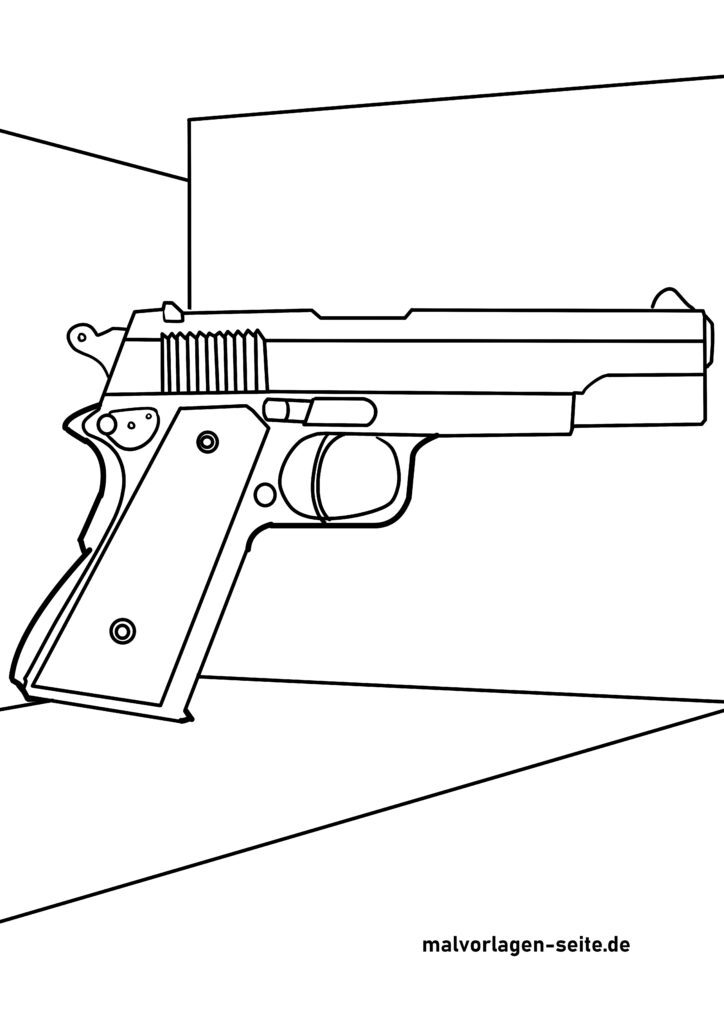 ausmalbilder pistole