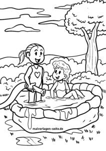 Ausmalbilder Sommer kostenlos für Kinder zum Ausmalen