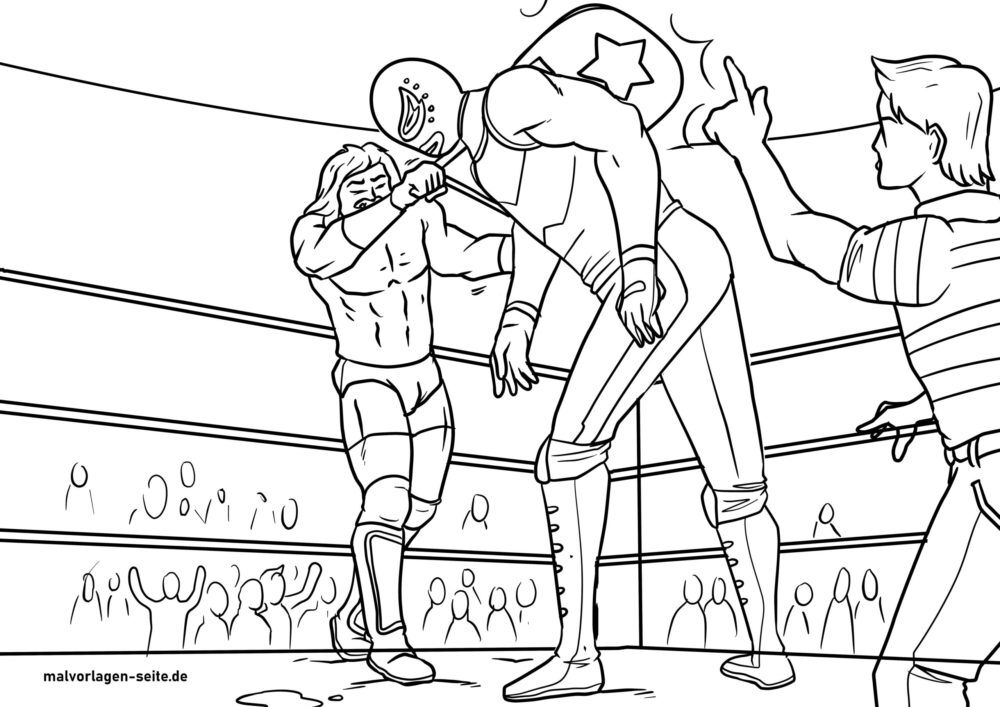Malvorlage Wrestling