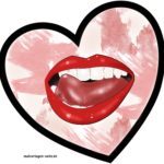 Sexy Lippen im Herzen