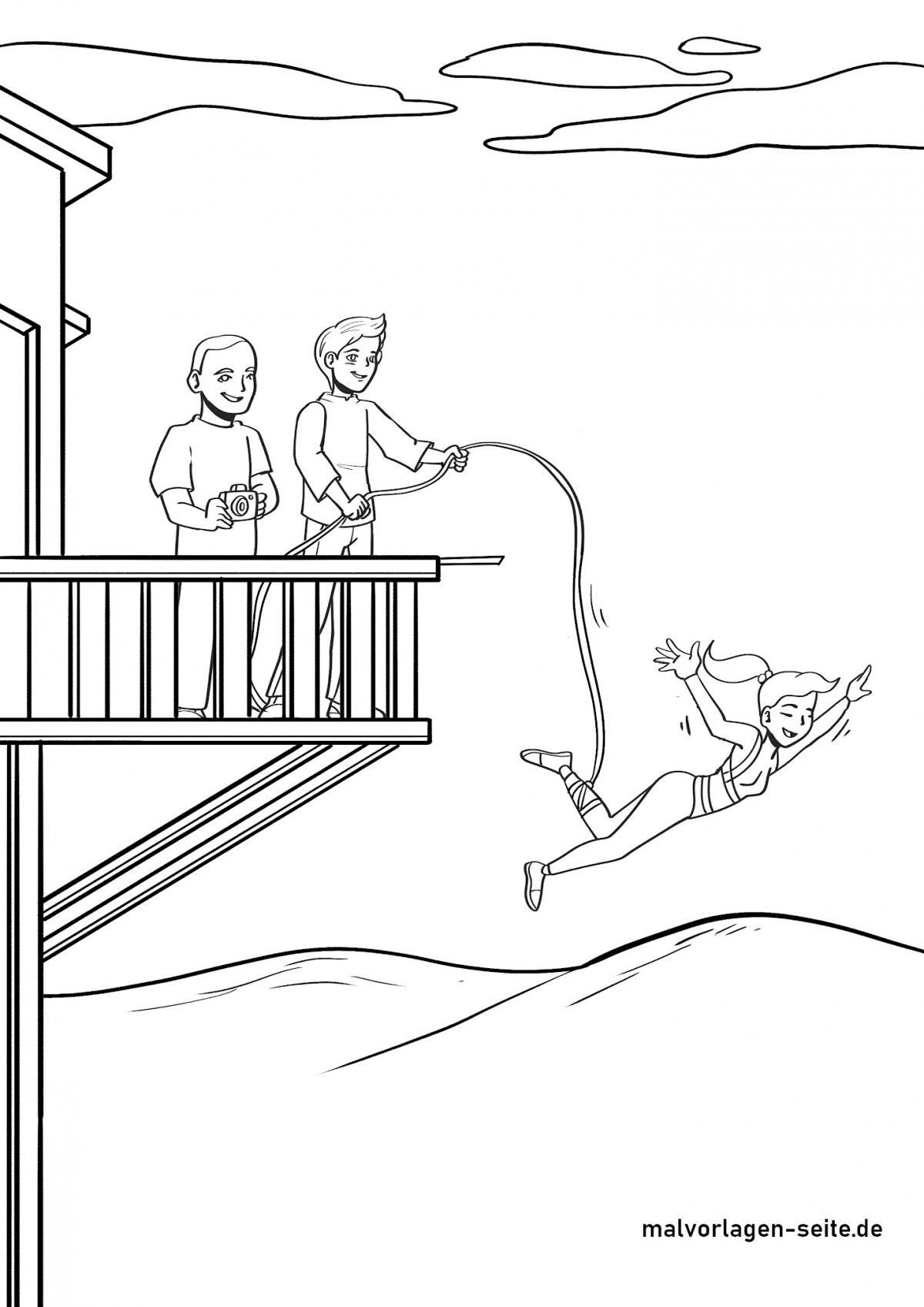 Malvorlage Bungee Jumping
