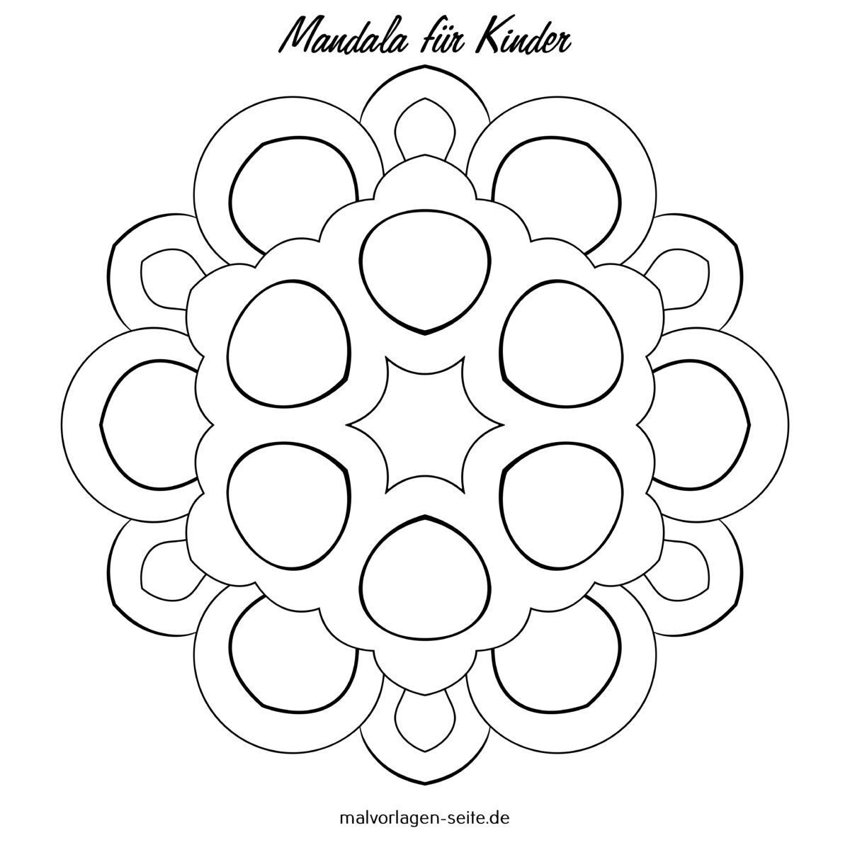 Mandala Vorlage für Kinder