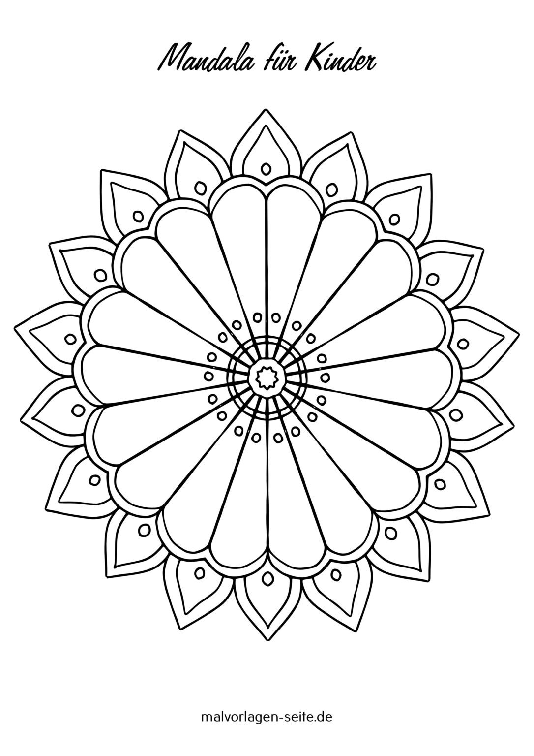 Kindermandala Vorlage | Jetzt kostenlos herunterladen