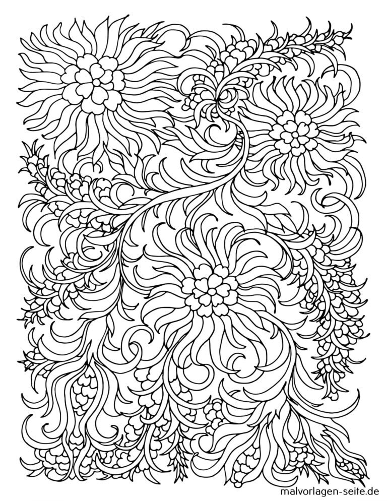 Mandala für Erwachsene - Blüten | Jetzt kostenlos herunterladen