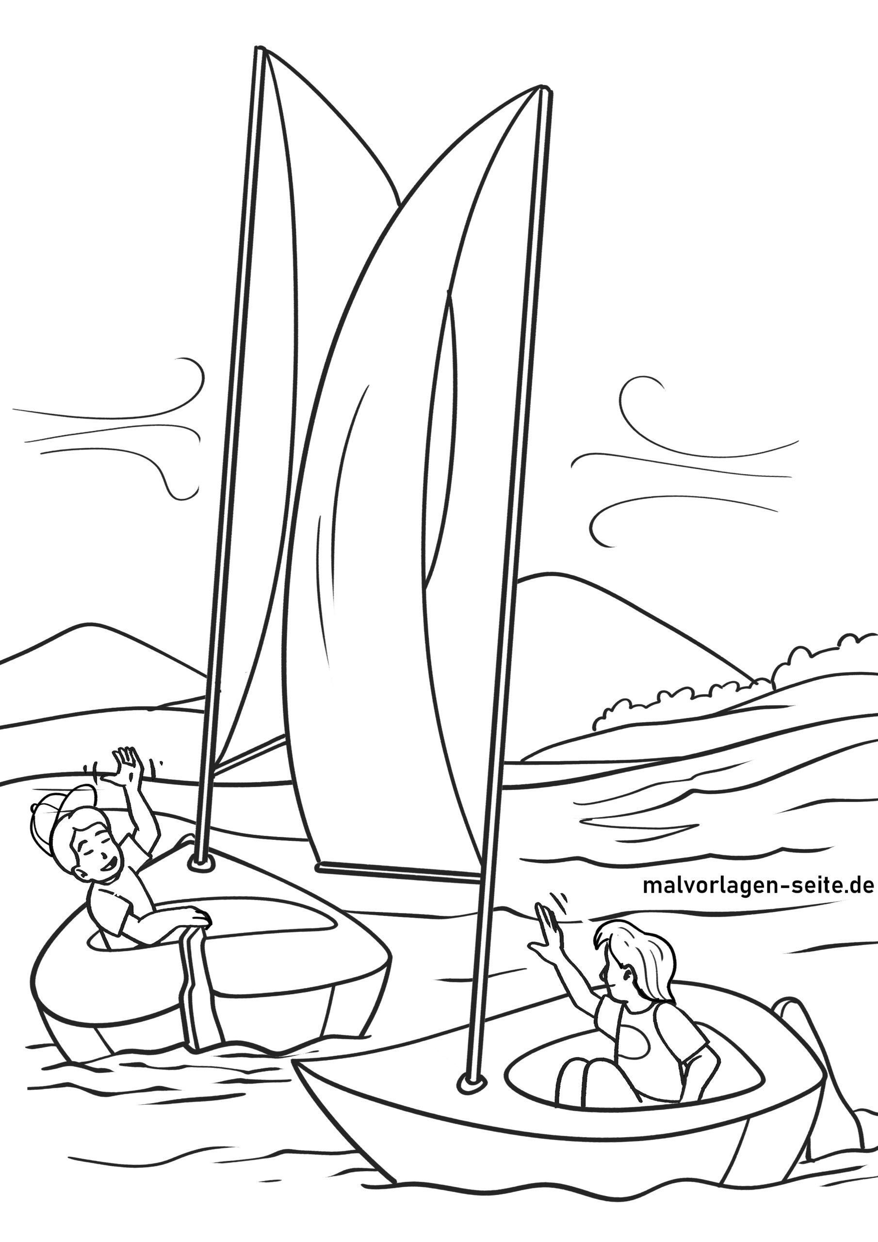 Malvorlage Segeln