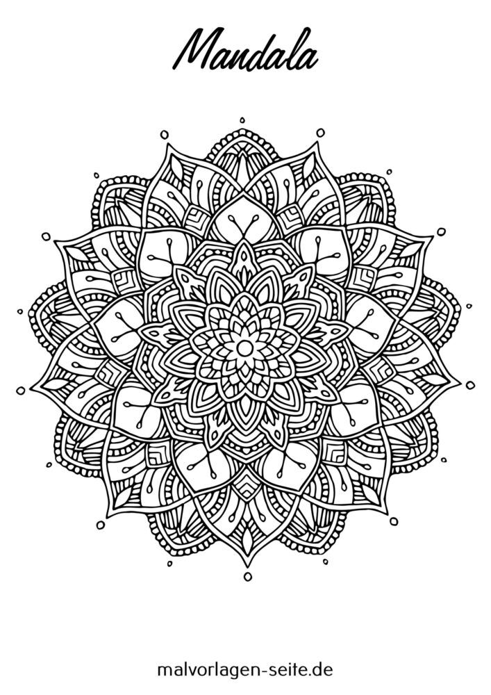 大人のための曼荼羅 無料のぬりえ