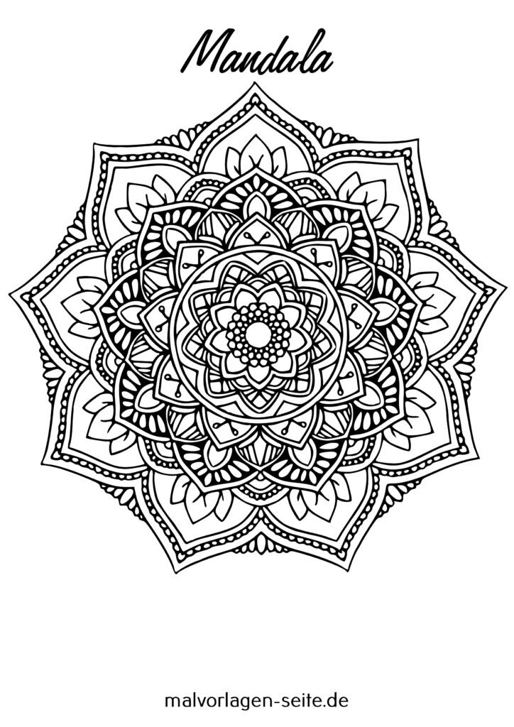  Mandalas zum Ausmalen für Erwachsene kostenlos herunterladen 