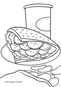 Malvorlage Döner