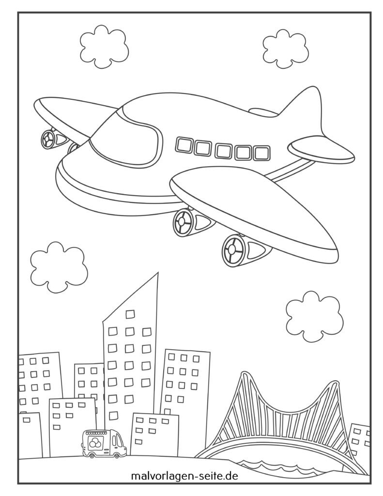 Malvorlage Flugzeug Kostenlose Ausmalbilder