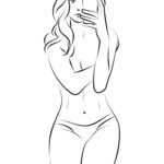 Ausmalbild für Erwachsene - Selfie