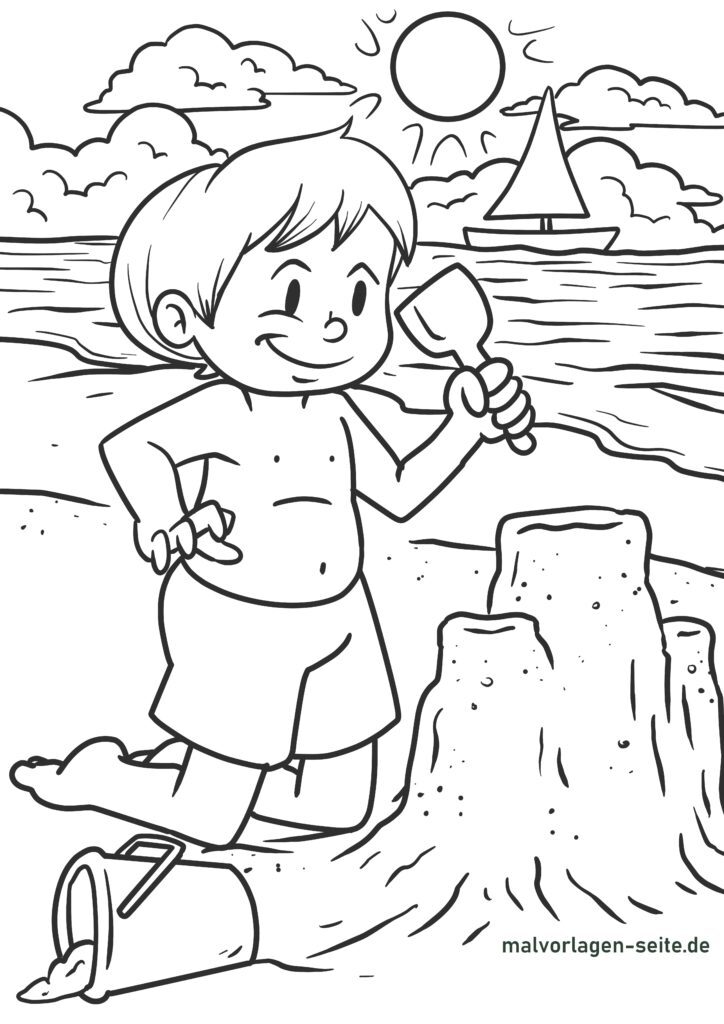 Ausmalbilder Sommer kostenlos für Kinder zum Ausmalen