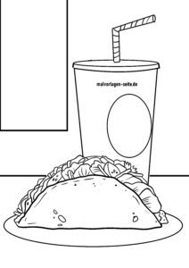 Malvorlage Taco
