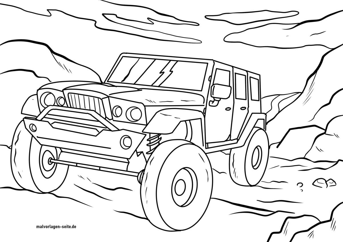 ausmalbilder geländewagen