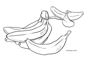 Malvorlage Bananen
