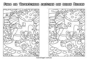  Fehlerbilder für Kinder - Finde die Fehler auf beiden Bildern Illustration 
