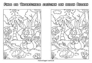  Fehlerbilder für Kinder - Finde die Fehler auf beiden Bildern Illustration 