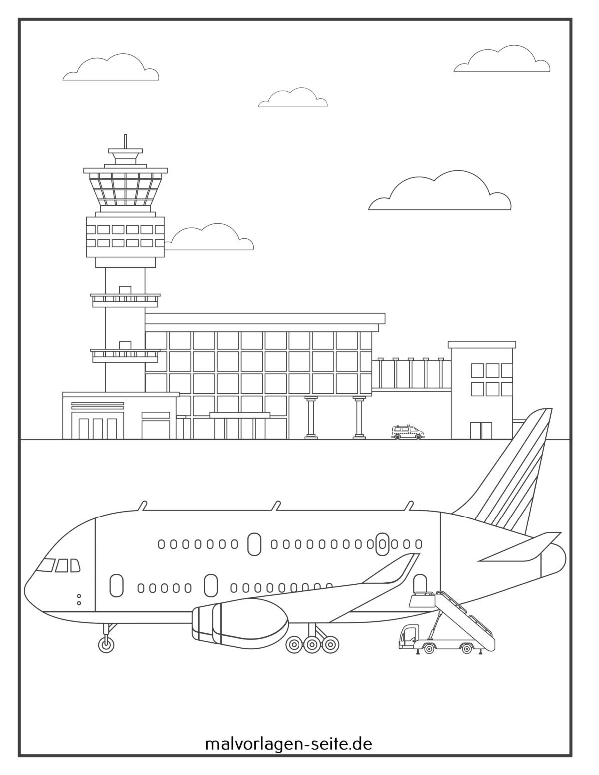  Foto zu Malvorlage Flugzeug - Jetzt kostenlos herunterladen 