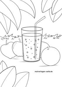 Malvorlage Apfelsaft / Orangensaft