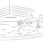 Malvorlage Paar in der Badewanne