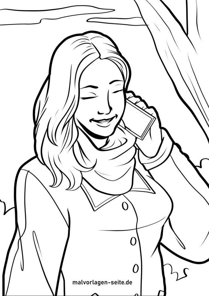 Malvorlage Frau