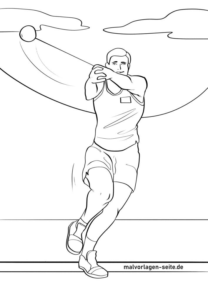 Malvorlage Hammerwerfer